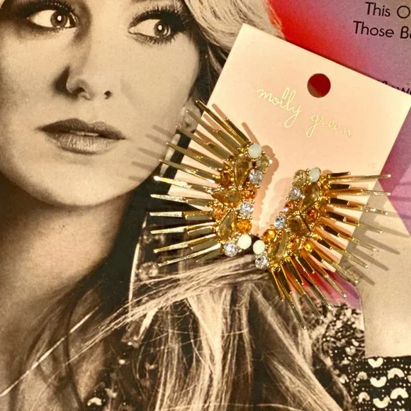 Golden Stella Jewelry Golden Stella Spiked Earrings Poshmark